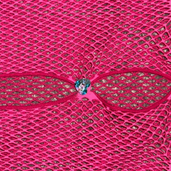 POSTER GIRL Pink Mesh Bodysuit - Picture 3 of 5